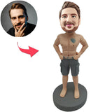 Custom Bobbleheads Strong Cool Man Add Text