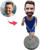 Custom Bobbleheads Cool Running Man Add Text