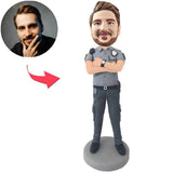 Chief Police Officer Custom Bobbleheads Add Text