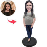Pregnant Mother Custom Bobbleheads Add Text