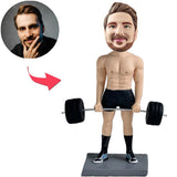 Weightlifter Custom Bobbleheads Add Text