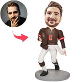 No.6 Rugby Player Custom Bobbleheads Add Text