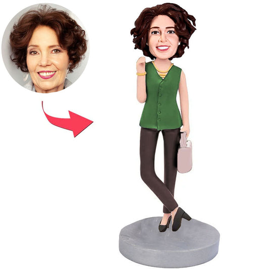 Rich Fashion Woman Custom Bobbleheads