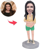 Pregnant Mom Custom Bobbleheads With Text