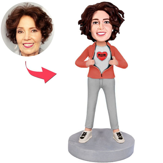 Love Heart Mom Custom Bobbleheads