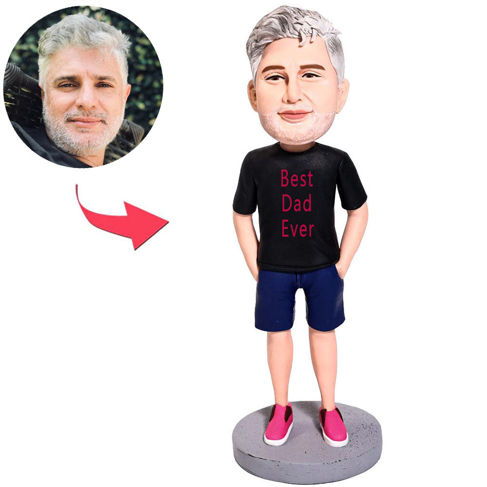 Custom Best Dad Ever Bobbleheads With Engraved Text