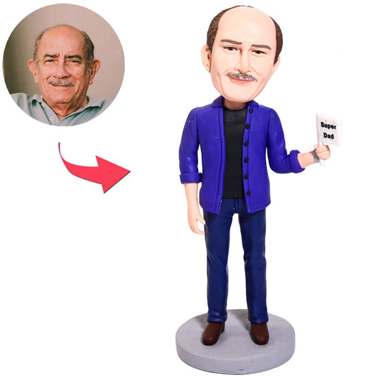 Custom Super Old Dad Bobbleheads