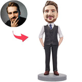 Custom Cool Business Dad Bobbleheads With Engraved Text