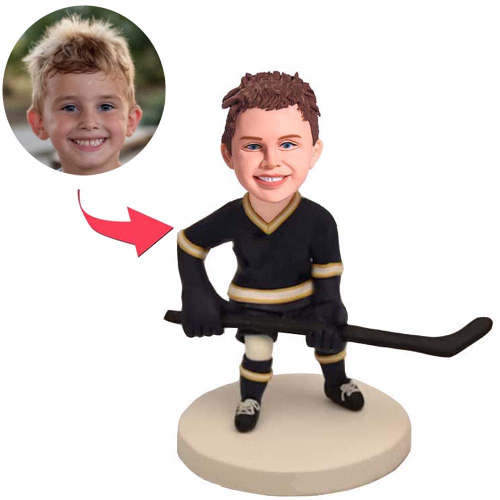Hockey Boy Custom Child Bobbleheads Add Text