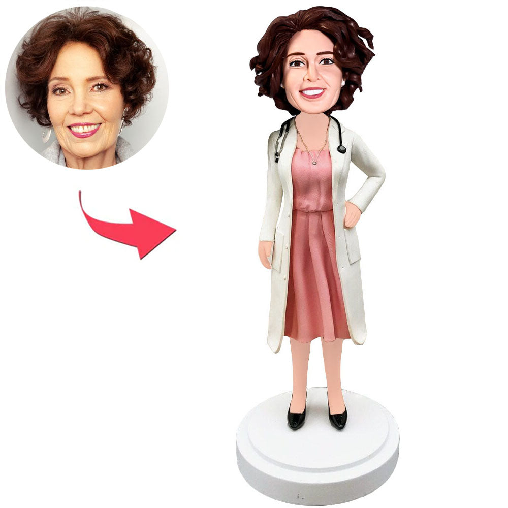 Pink Dress Female Doctor Custom Bobbleheads