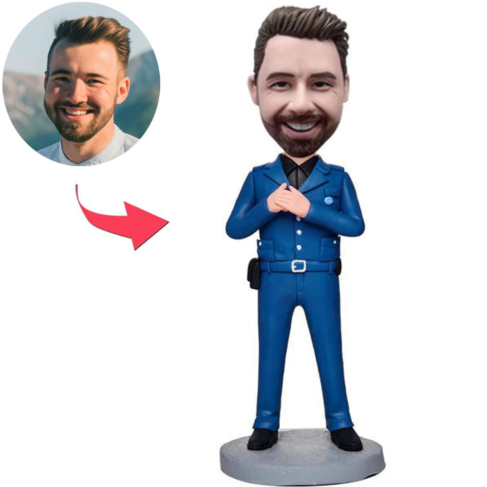 Police Uncle Custom Bobbleheads Add Text