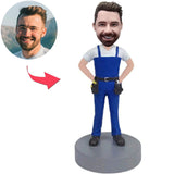 Worker With Tools Custom Bobbleheads Add Text